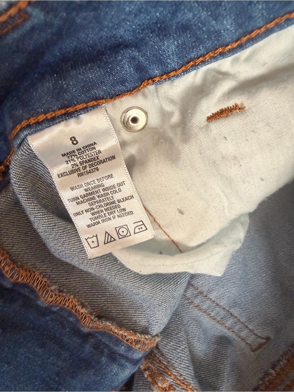 Aeropostale Distressed Denim Shorts Size 8 - Picture 6 of 6